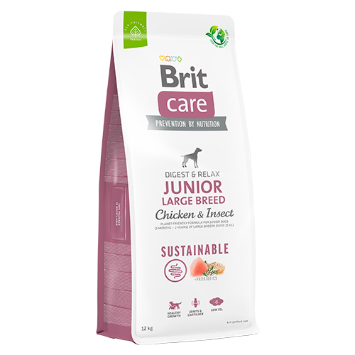 Brit Care Dog Sustainable Junior Large Chicken & Insect 12kg