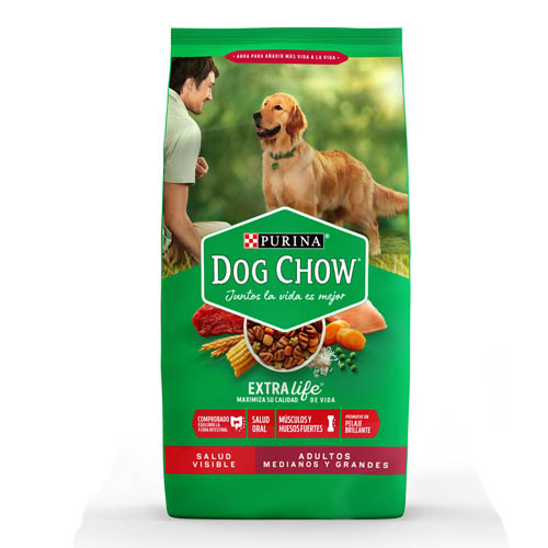 Dog Chow Adulto Razas Medianas y Grandes Salud Visible 21kg