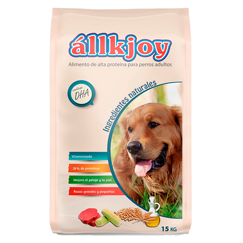 Allkjoy Perro Adulto Todas las Razas de Carne de Res 15Kg