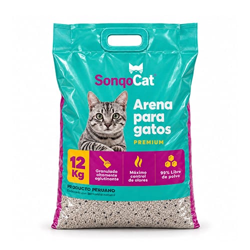 Arena Granulada Carbón Sonqo Cat 12kg