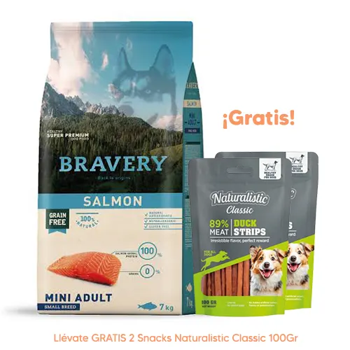 Bravery Perro Adulto Mini Small Breeds Salmón 7Kg