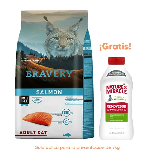 Bravery Gato Adulto Salmón 7kg