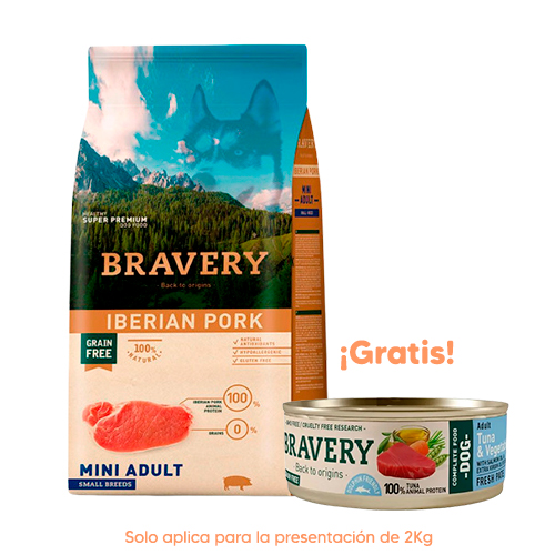 Bravery Perro Adulto Iberian Pork Mini Small Breeds 2Kg