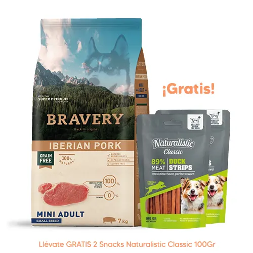 Bravery Perro Adulto Small Breed Iberian Pork Mini 7Kg