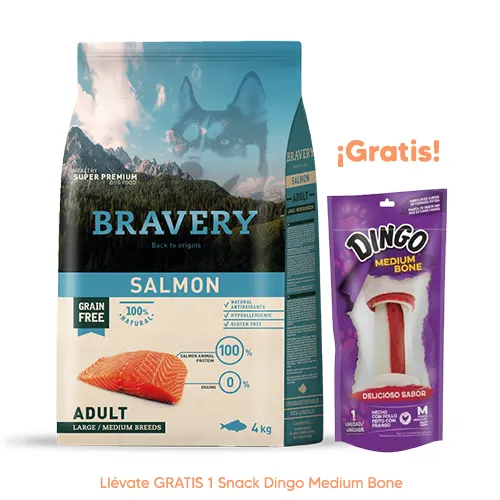 Bravery Perro Adulto Salmón Large Medium Breed 4Kg