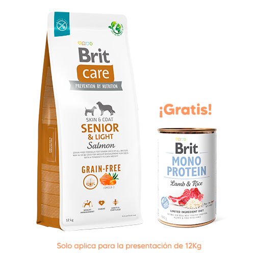 Brit Care Dog Grain Free Senior Light Salmón 12kg