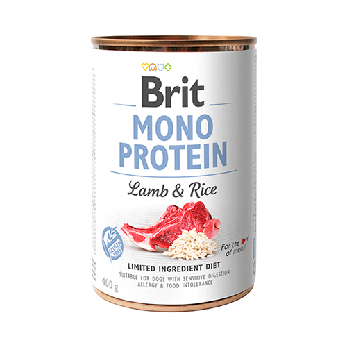 Brit Lata Perro Mono Protein Lamb & Rice 400Gr