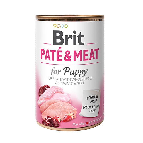 Brit Lata Pate & Meat Chicken y Turkey Puppy 400Gr