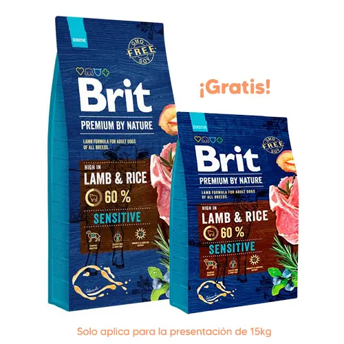 Brit Premium By Nature Dog Adulto Sensitive Lamb & Rice 15kg