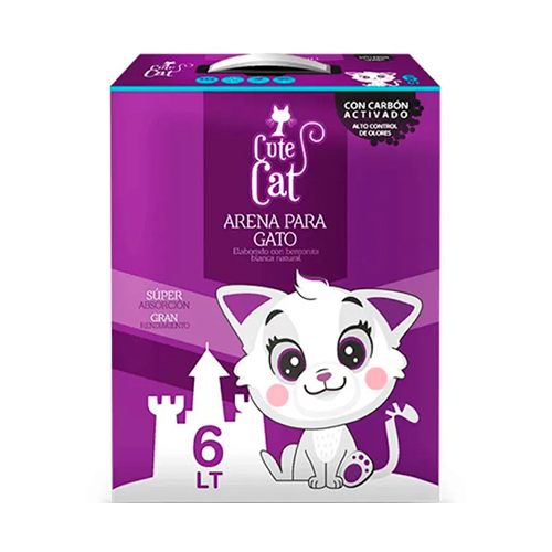 Cute Cat Arena con Carbón Activado Caja 5Kg