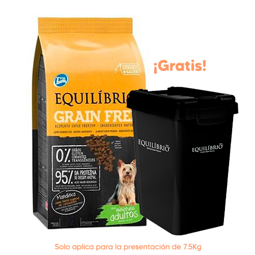 Equilibrio Dog Grain Free Adulto Razas Pequeñas 7.5Kg