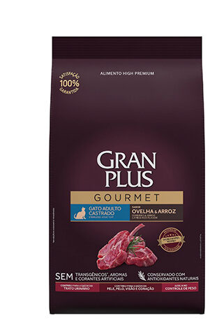 Gran Plus Gourmet Gato Adulto Castrado Cordero y Arroz 3kg