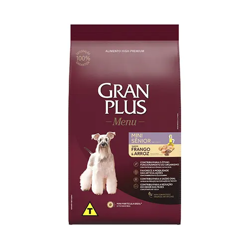 Gran Plus Menú Perro Senior Mini Pollo y Arroz 3kg