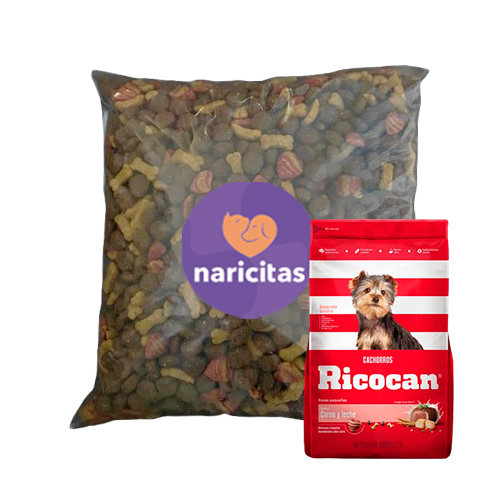 Granel Ricocan Cachorro Razas Pequeñas Carne y Leche 500Gr