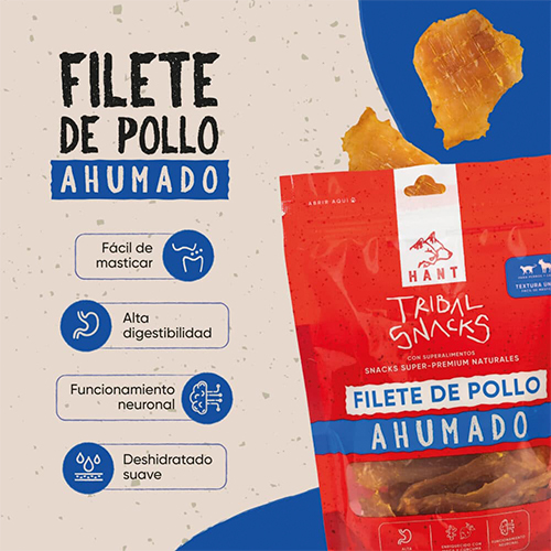 Hant Tribal Snacks Filete de Pollo Ahumado 100Gr