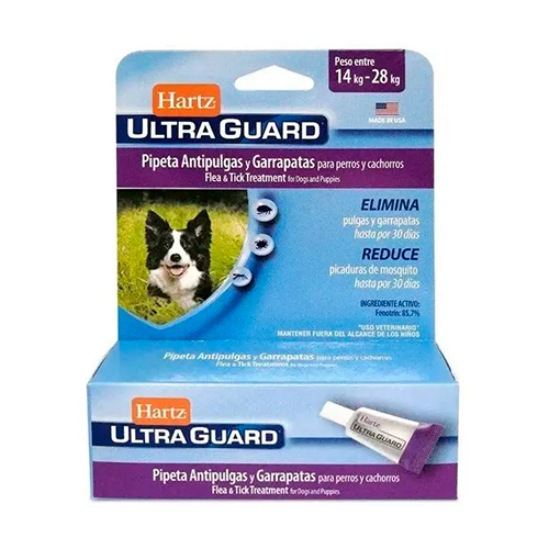 Hartz Ultra Guard Pipeta Antipulgas y Garrapata Perro 14 a 28Kg