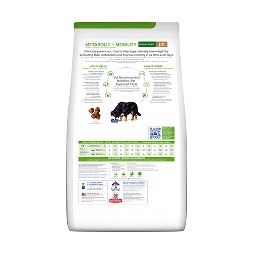 Hills PD Canine J/D Metabolic + Mobility Cuidado del Peso y Movilidad 3.85Kg