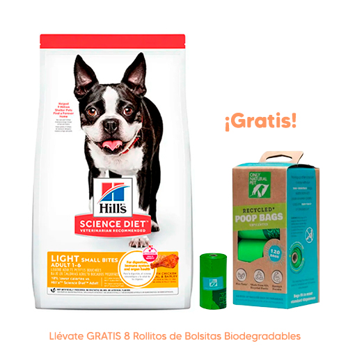 Hills SD Canine Adulto 1-6 Small Bites Cordero y Arroz 2Kg Hills SD Canine Adulto 1-6 Light Small Pollo 2.25Kg