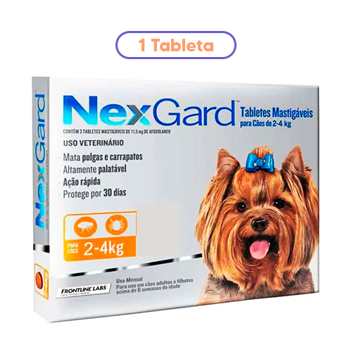 NexGard Antipulgas Perro 11.3mg 2 a 4Kg x1 Tableta
