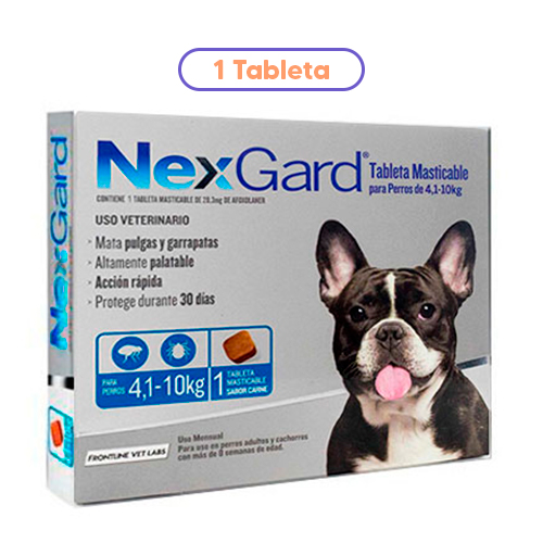 Nexgard Antipulgas Perro 28.3mg 4.1 a 10Kg x1 Tableta