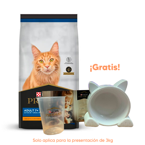Pro Plan Cat Adulto +7 años de Pollo y Arroz 3kg