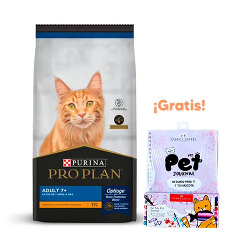 Pro Plan Cat Adulto +7 años de Pollo y Arroz 3kg