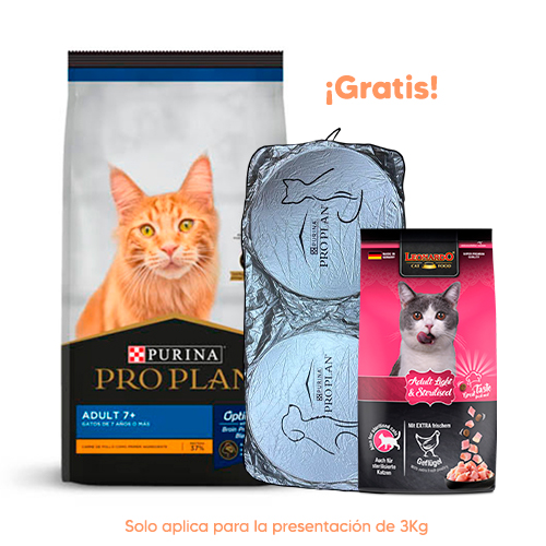 Pro Plan Cat Adulto +7 años de Pollo y Arroz 3Kg