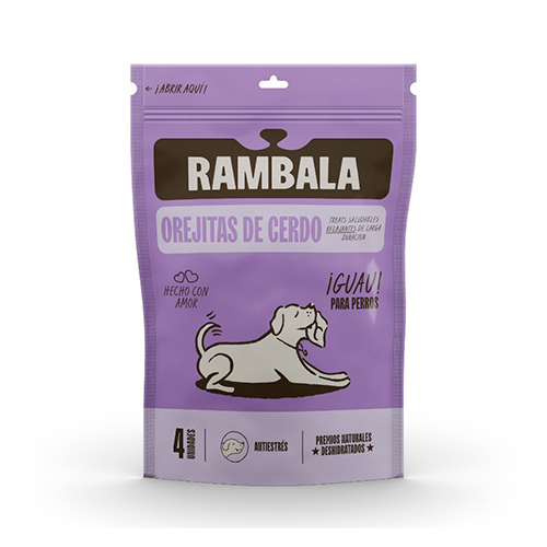 Rambala Treats para Perros Orejas de Cerdo 4 Unidades