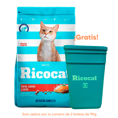 Ricocat Adulto Carne, Salmón y Leche 9kg