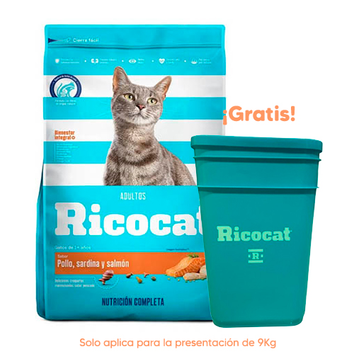 Ricocat Adulto Pollo, Sardina y Salmón 9kg