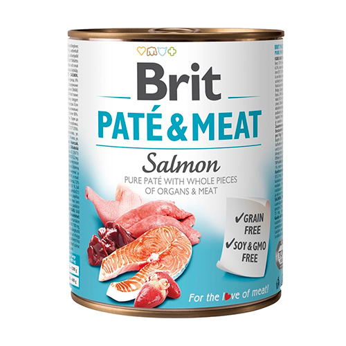 Brit Lata Pate & Meat Salmon 800gr