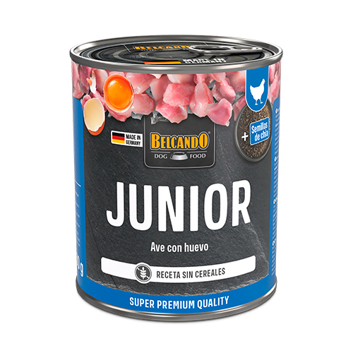Belcando Dog Lata Junior Ave y Huevo 800gr