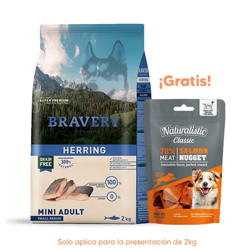Bravery Perro Adulto Mini Small Breeds Herring 2kg