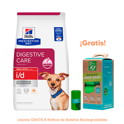 Hills SD Canine Adulto 1-6 Small Bites Cordero y Arroz 2Kg Hills PD Canine I/D Small Bites Cuidado Digestivo Pollo