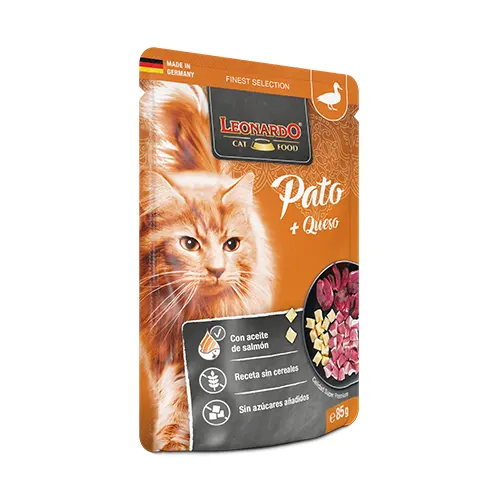 Leonardo Cat Pouch Pato y Queso 85Gr