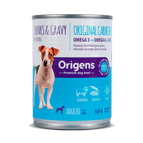 Origens Perro Lata Adulto Carne de Cordero para Piel Sensible 369Gr