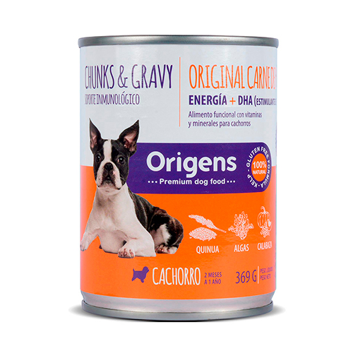 Origens Perro Lata Cachorro Carne de Pollo 369Gr