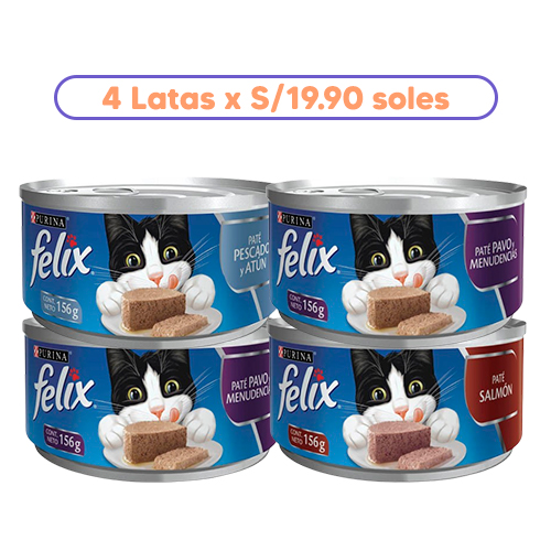 Promoción 4 Latas Felix 156Gr de cualquier presentación