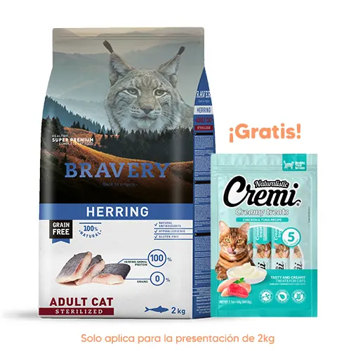 Bravery Gato Adulto Sterilized Herring 2kg