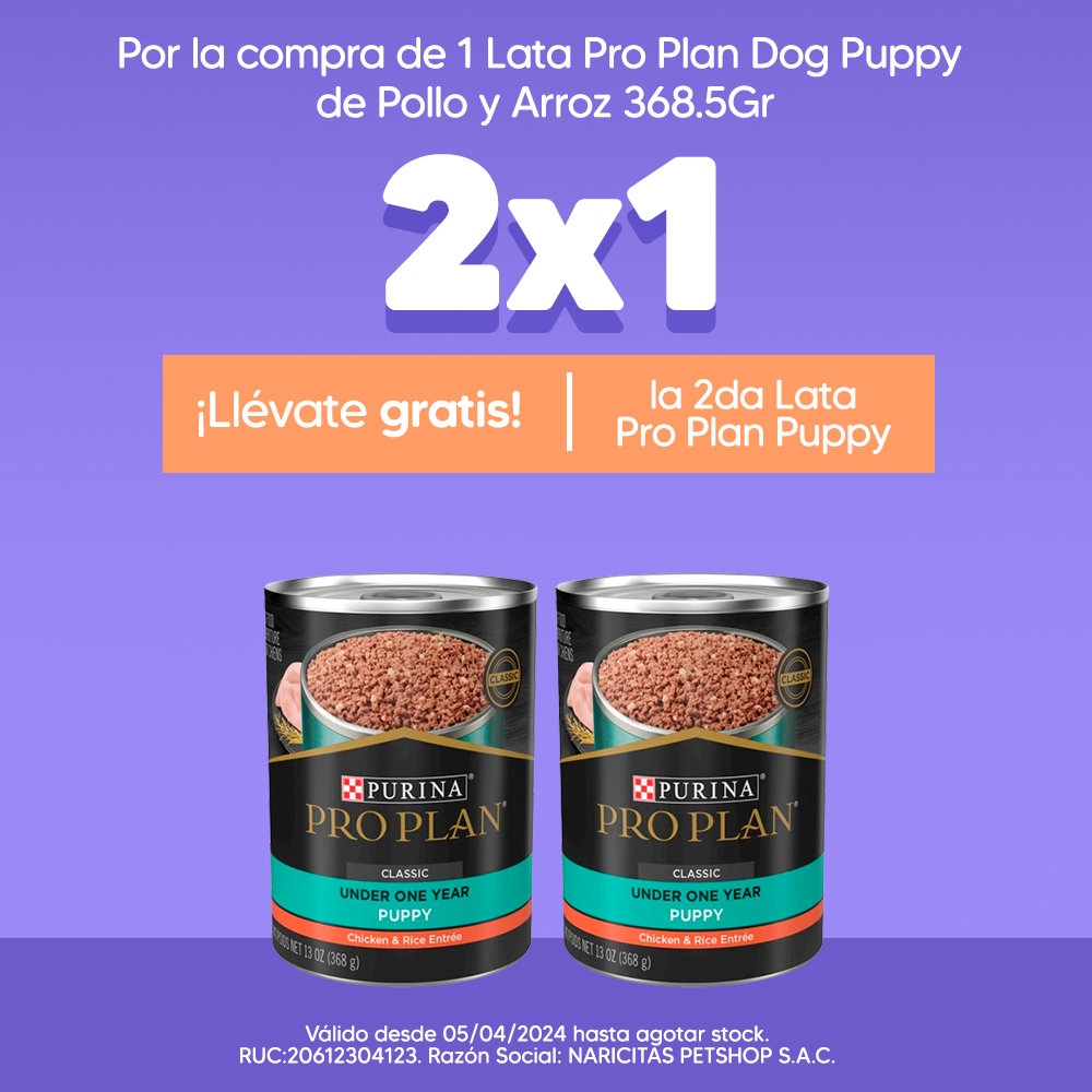 banner promoción pro plan puppy lata