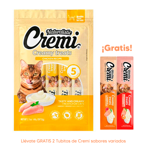 Dentalife Snack Grande 196Gr 7 Uni Cremi Creamy Treats Pollo 5 Unidades x 12Gr