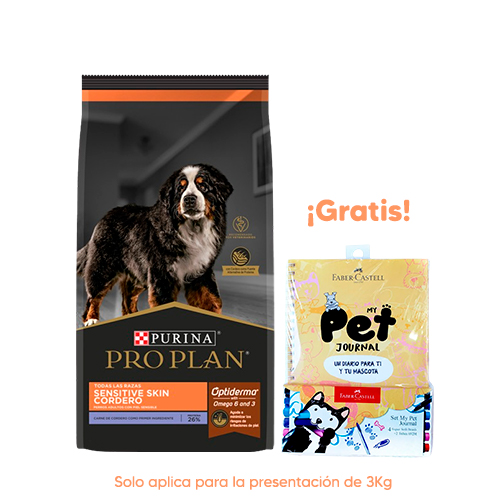 Vetoquinol Suplemento para Perros y Gatos Nutrical 120.5Gr Pro Plan Dog Adulto Sensitive Skin Todas las Razas Cordero 3kg