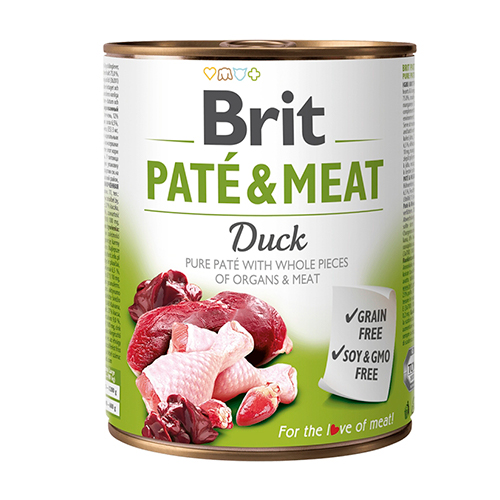 Brit Lata Pate & Meat Duck 800gr