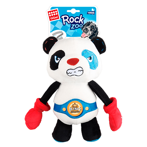 Gigwi Rock Zoo King Boxer Panda With Squeaker