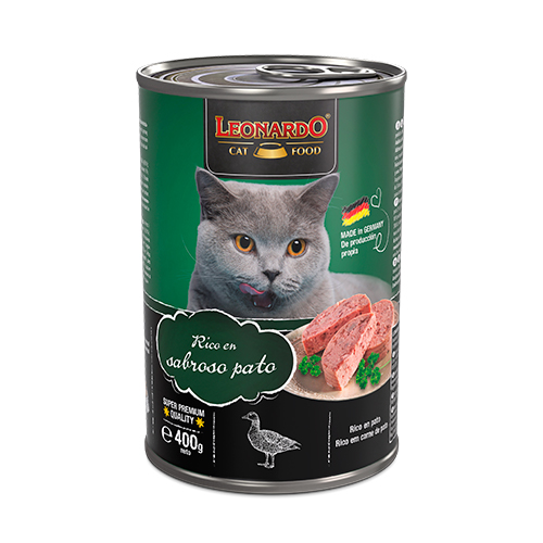 Leonardo Cat Lata Quality Selection Pato 400gr