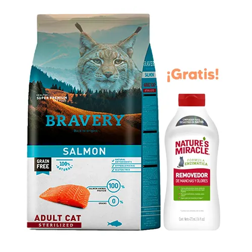 Bravery Gato Adulto Salmón Sterilized