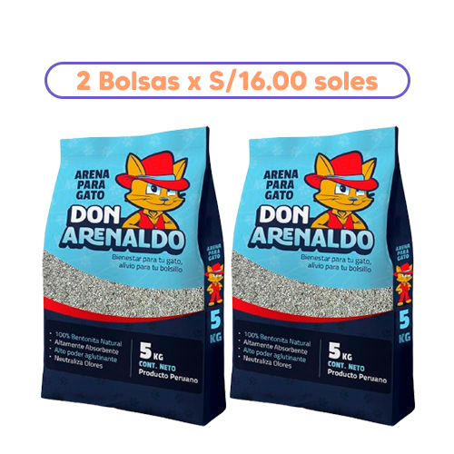 Promoción 2 Arenas Granula Don Arenaldo 5Kg