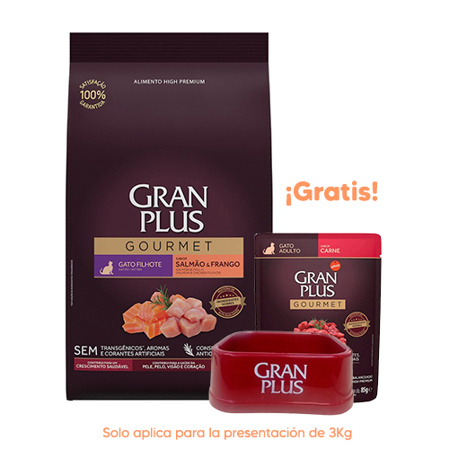 Gran Plus Gourmet Gatito Salmón y Pollo 3kg