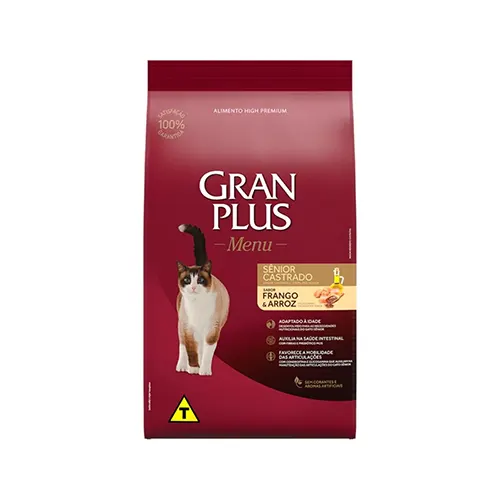 Gran Plus Menú Gato Senior Castrado Pollo y Arroz 3kg