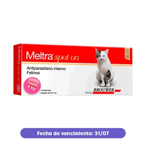 Liquidación Brouwer Meltra Antiparasitario Interno Gato hasta 4Kg